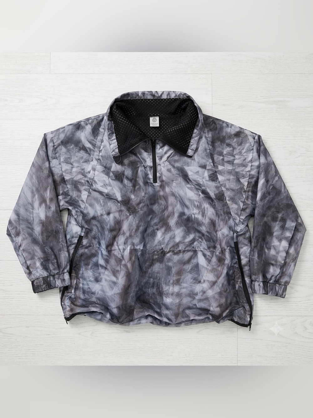 Champion C9 Women’s Grey Crop Bomber Jacket Holographic Long Sleeve 1/4 Zip SZ L